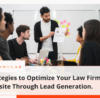 Strategies to Optimize Your Law Firm Website Through Lead Generation. | SImulas